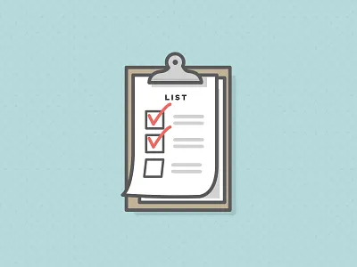 Clipboard Illustration check checklist clipboard done icon iconography illustration line list office paper
