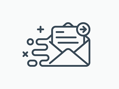 Onboarding Icon: Forwarding email icon iconography illustration liquid mail message onboarding