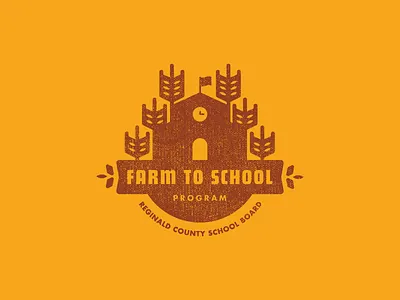 Farm To School badge farm farm to school school schoolhouse