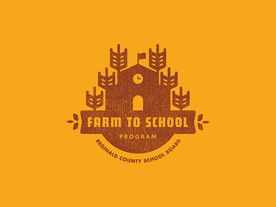 Farm To School badge farm farm to school school schoolhouse