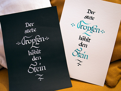 Der stete Tropfen … calligraphy drawing hand drawn hand lettering handwriting lettering type typo typography writing