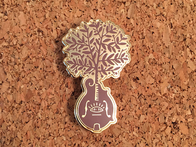Homegrown Music Festival Merch Pin bluegrass festival gig art lapel pin mandolin merch music festival pin