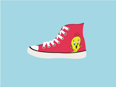 Shoes all stars chucks converse shoes tweety bird