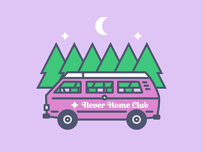 Never Home Club adventure camper campervan van vanagon vw westfalia