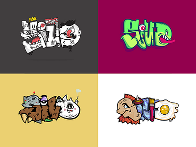 Vector Siud cartoon character design graffiti illustration letter vector