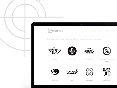 Clockwise Website Portfolio minimal portfolio squarespace website