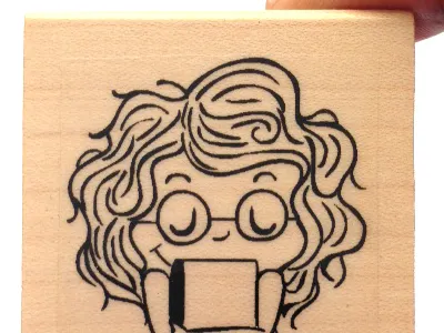 Book hug black and white design illustration line product stamps