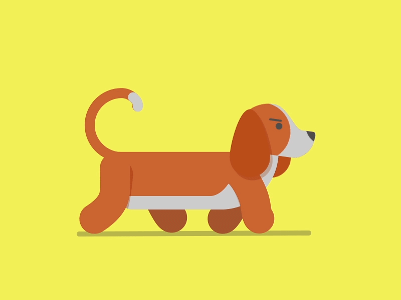 Angry Sam 2d animation after effects animation characters dog gif illustrator loop walk cycle