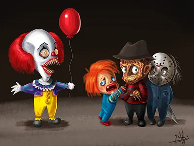 Chibi Terror chucky freddy it jason krueguer pennywise