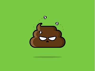 Mad #3 - It's a mad turd. crap flies illustration illustrator poop turd