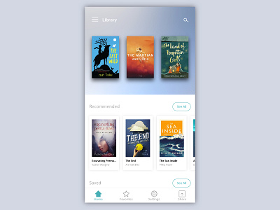 Book App blue books colors design mobile ui ux visual