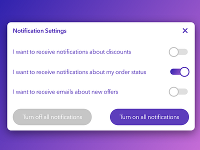 Daily UI #007 - Settings daily off on radio settings ui