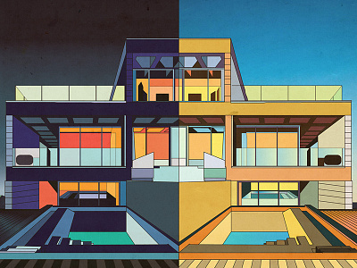 BEAUTY OF CONTRAST day home house night symmetry