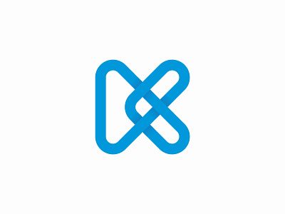 Letter K armenia blue branding identity infinity k letter logo logotype loop mark typography