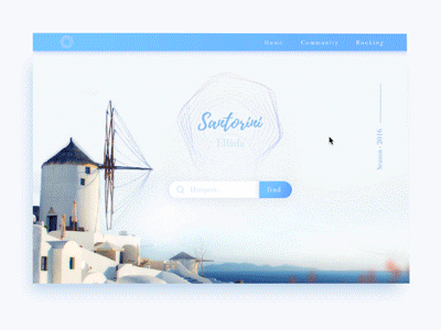 We're playing with parallax over here! fun stuff parallax santorini travel website