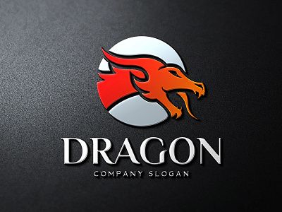 Dragon Head Logo Template dragon eps head logo psd template vector