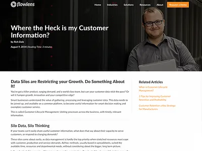 Flowlens Blog Page Template background image blog template ui design web design website wordpress