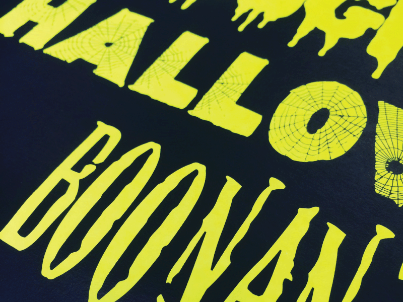 Boo dayglow halloween poster