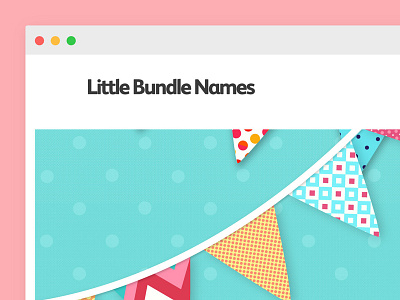 Little Bundle Names design hipster homepage ireland landing layout logo logotype pattern ui ux website