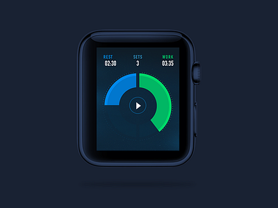 Asics Circuit Timer apple circuit design interface interval stack timer training ui ux watch workout