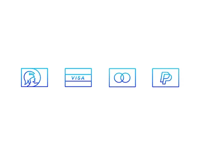 Billing Icon Set american express billing credit cards icons mastercard payment paypal visa