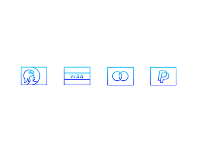 Billing Icon Set american express billing credit cards icons mastercard payment paypal visa