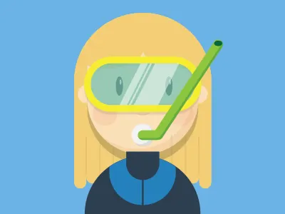 Scuba Girl adobe girl illustrator vector