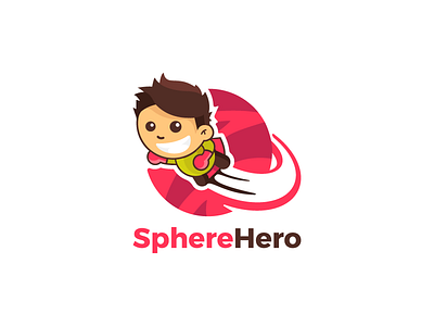 Sphere Hero cartoon illustration logo sphere vector