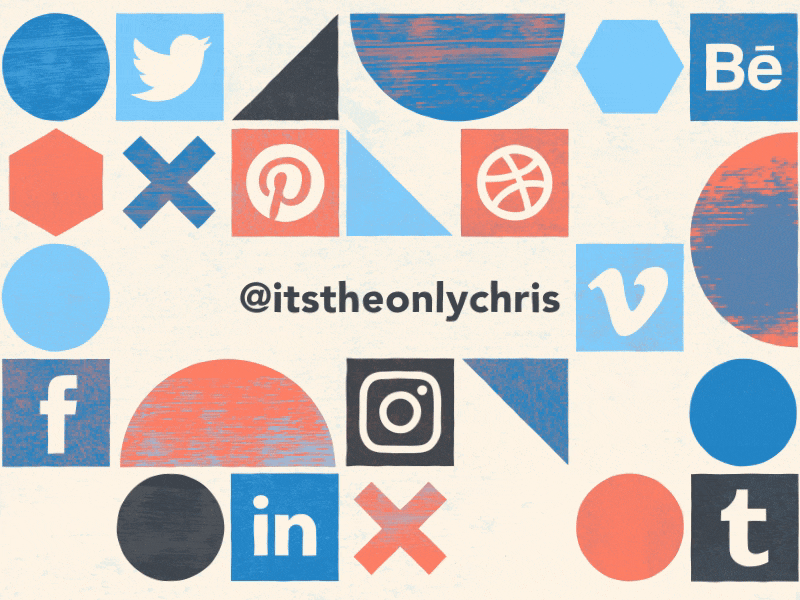 Shot #2839801 2d animation after effects motion design social texture twitter