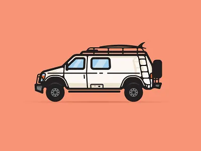 Dann Petty Rad Van car dann petty epicurrence illustration rad travel van vector