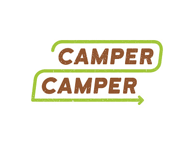 Camper 2 Camper brown camp camping green logo recycle