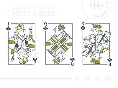 Slaying Cards cards club jack king playing cards queen royal sheep suit