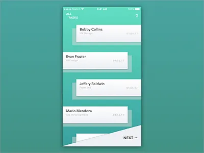 Week 1 (#06): Time Logger flat ui ios light theme list view simple time logger