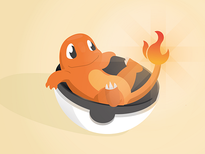 Charmander Pokemon charmander drawing illustration illustrator poke ball pokeball pokemon go salameche