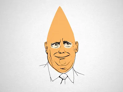 Bing Bing Bong black and white face head illustration steve bullock trump