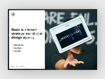 Basic Redesign Homepage concept agency design portfolio video web