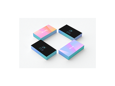 namecard black colorful icon logo simple visual identity