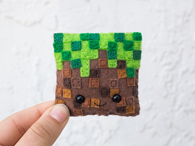 052 face felt handmade minecraft sewing the100dayproject