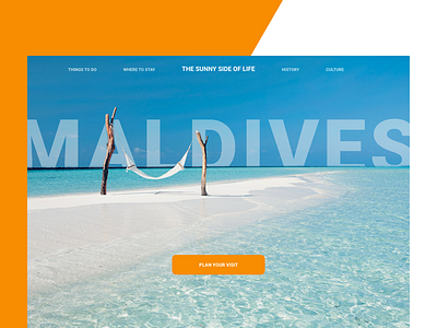 003 - Daily UI clean island landing landing page maldives minimal minimalistic page simple travel traveling