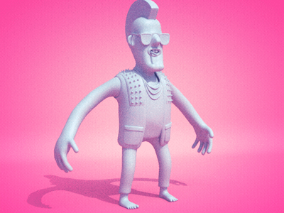 Painting Skin Weights 3d animation cg character illustration maya render vray zbrush