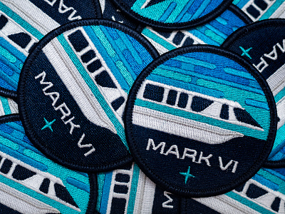 Mark VI Teal badge disney future mission monorail patch retro theme park train travel walt disney world