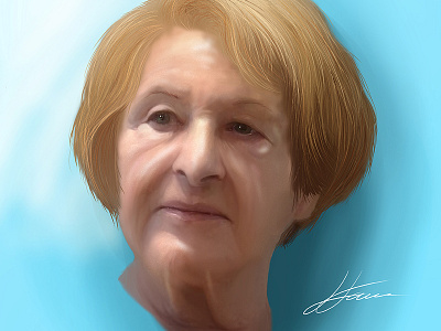 My Mother digital painting mangastudiomx mom mother old painting realistic drawing ugee wrinkles