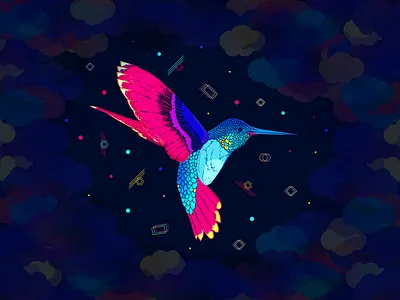 Hummingbird beautiful bird bird color bird hummingbird illustration little bird logo logo mark sky symbol wallpaper web background