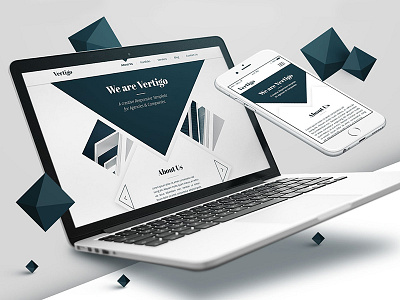 Vertigo - WordPress Template creative design freelance iphone mobile portfolio template theme ui web website wordpress