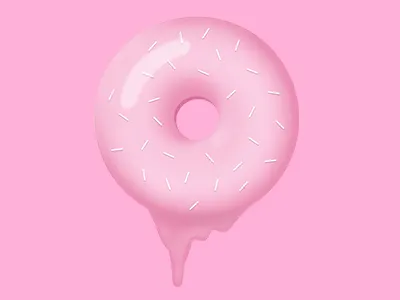 Doughnut Illustration colour dripping food illustration illustrator photoshop pink