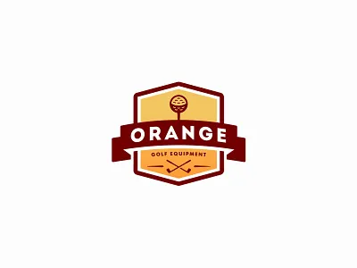 Orange Golf business golf logo orange red sport