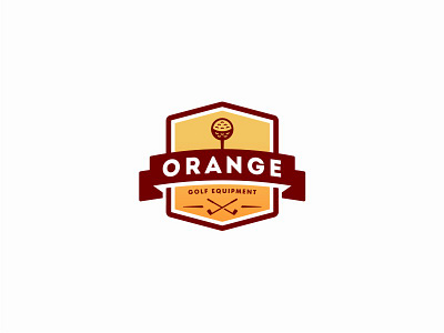 Orange Golf business golf logo orange red sport