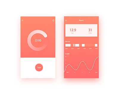 Time application design again app gui time