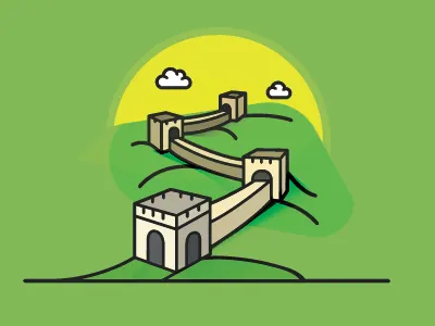 Great Wall awesome cool design icons illustration vector