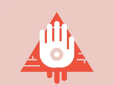 Illumi-nip hand illustration ladies night nipple pyramid vector